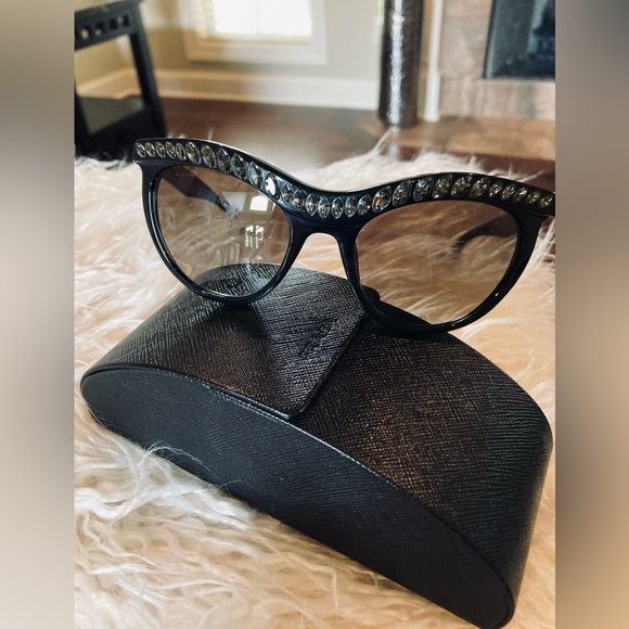 Prada Jeweled Cat Eye Sunglasses with Case - Picture 9 of 16